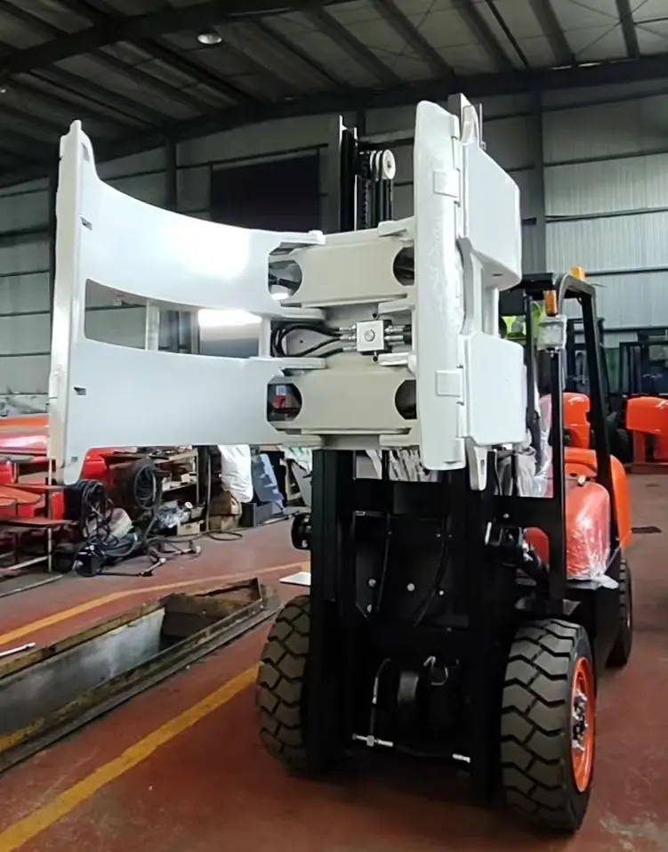 Double-Arm Rotating Paper Roll Clamp